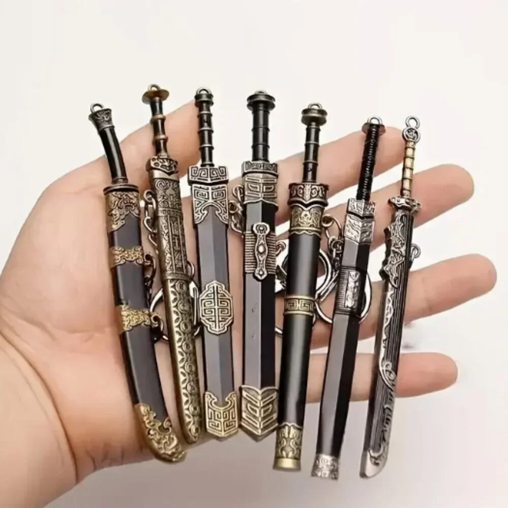 Sword Keychain with Sheath Mini Sword Random Metal #2 NWT
